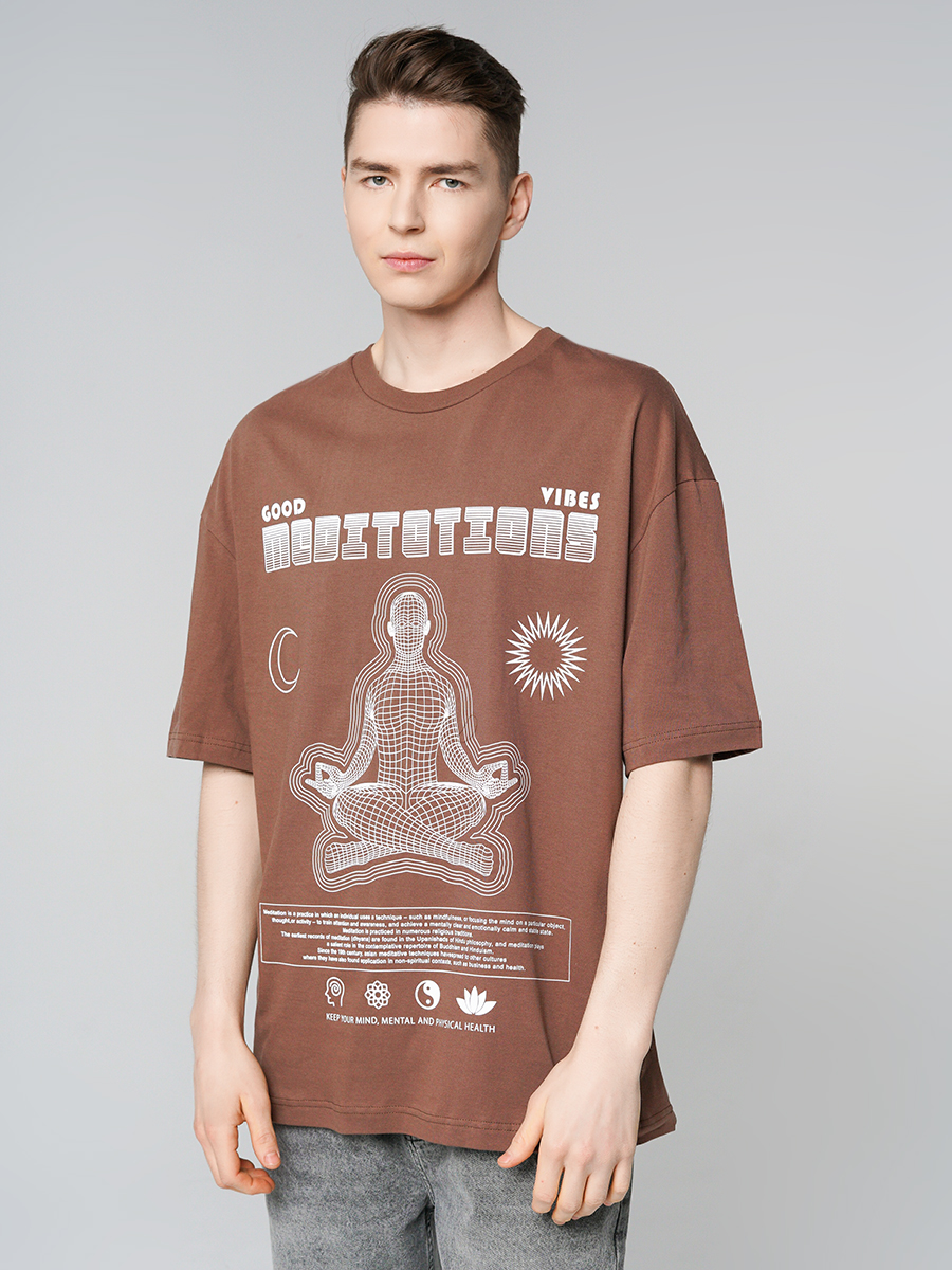 

Футболка мужская ТВОЕ 90543 коричневая XXL, 90543