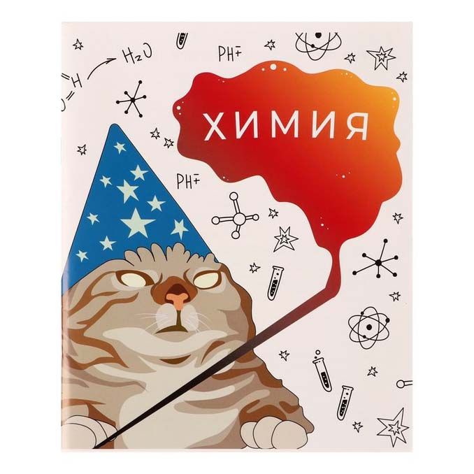 

Тетрадь предметная Calligrata Животные мемы 36 листов Химия А5 на скрепке в клетку
