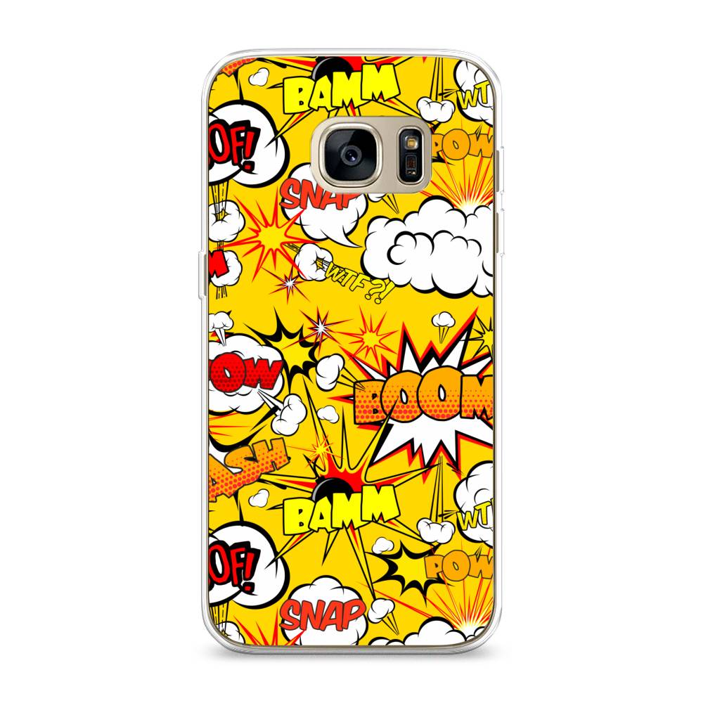 

Чехол на Samsung Galaxy S7 edge "Поп Арт эффекты", Желтый;белый;оранжевый, 24650-6