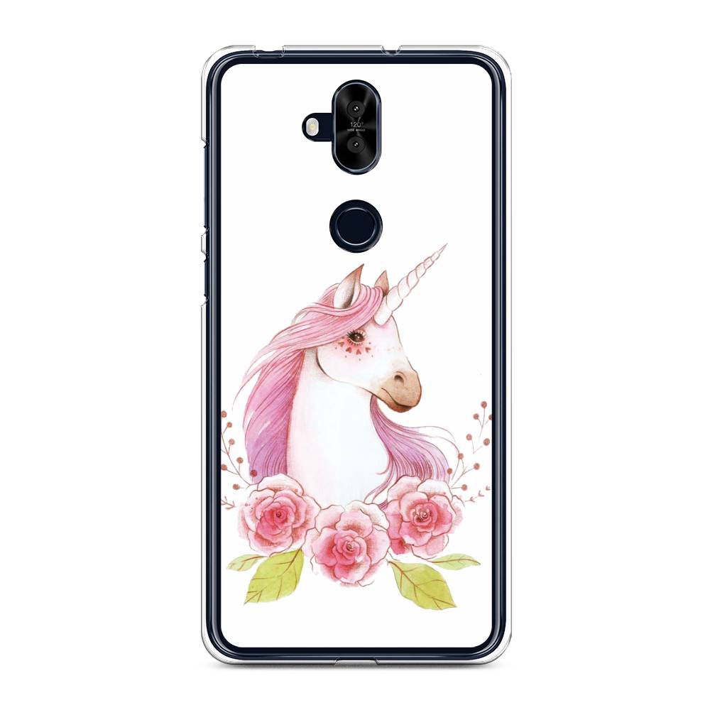 

Чехол для Asus Zenfone 5 Lite (ZC600KL) "Единорог цветы", 43150-1