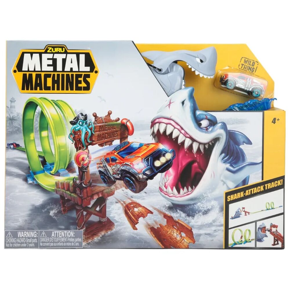 Игровой набор Zuru Metal Machines с машинкой, трек Акула 6760 трек мини с катапультой с машинкой технопарк