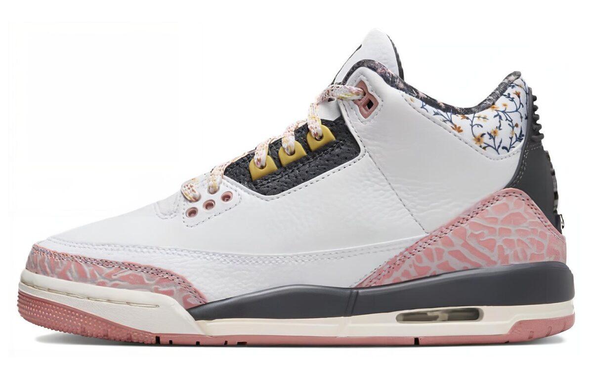 

Кеды унисекс Jordan Air Jordan 3 Vintage Floral белые 38.5 EU, Белый, Air Jordan 3 Vintage Floral