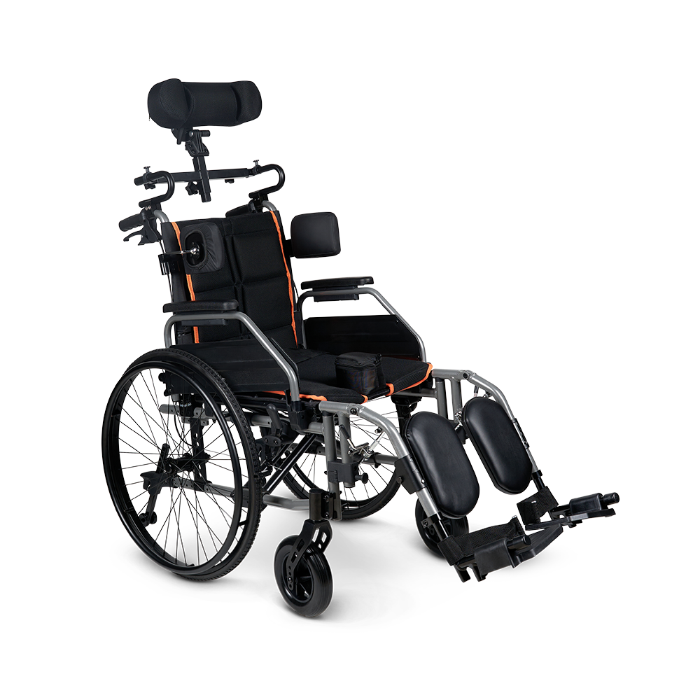 Кресло-коляска Армед 4000, цельнолитые колеса, сиденье 480 мм, складное, с комплектом ДЦП