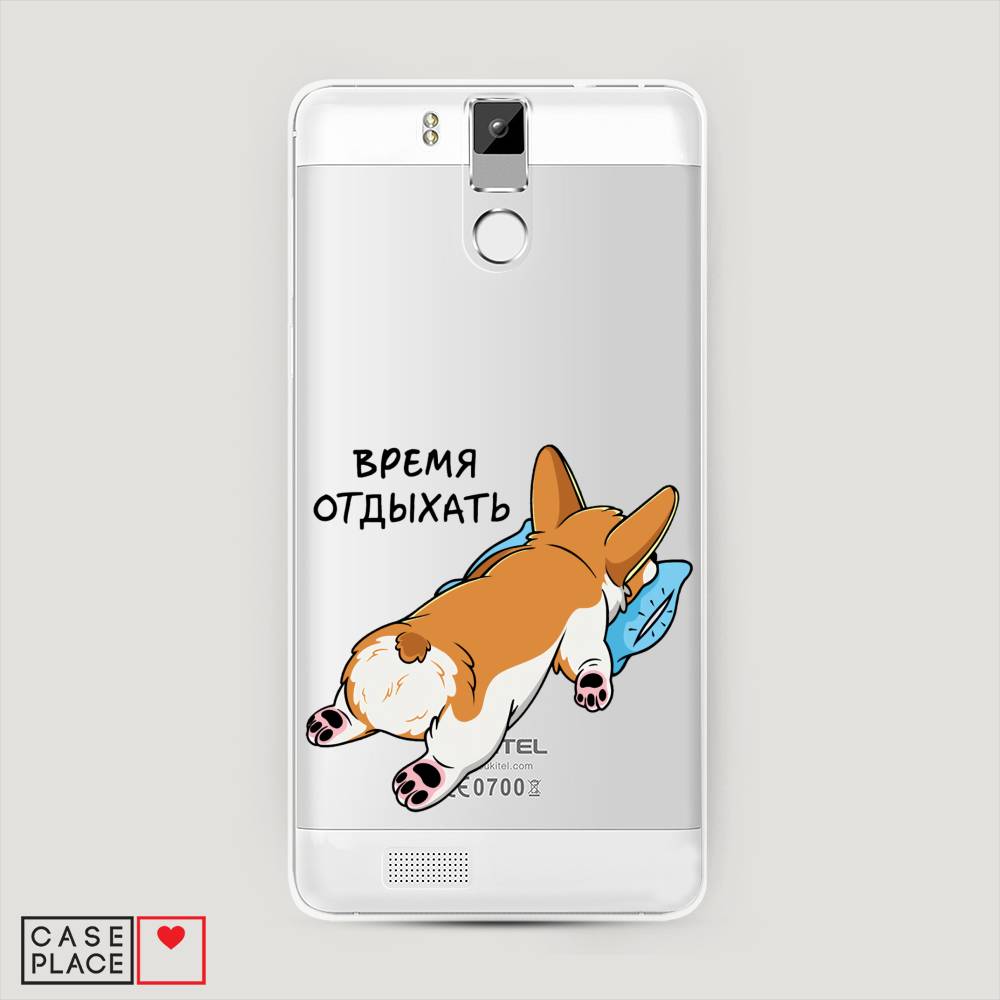 

Чехол на Oukitel K6000 Pro "Корги отдыхает", Черный;коричневый;голубой, 230150-1