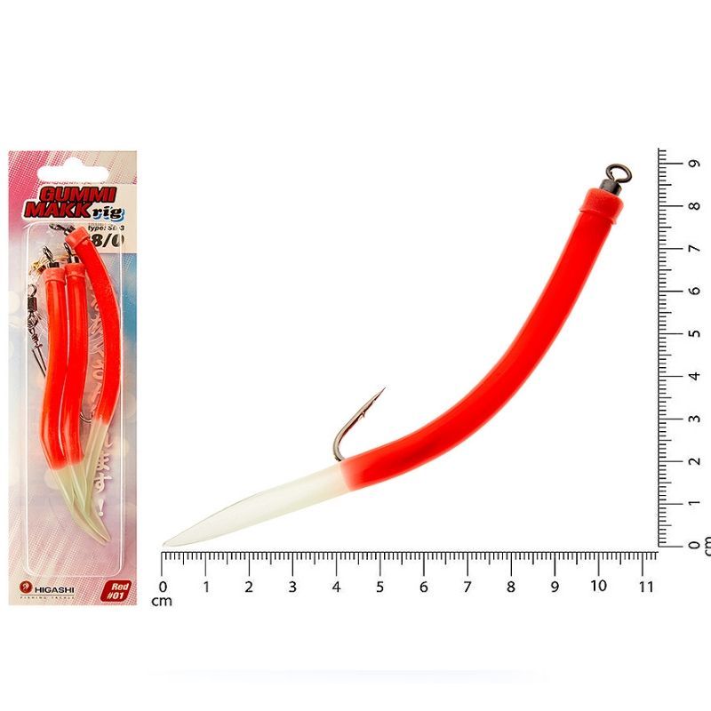 Оснастка Higashi Gummi Makk rig SB3 01 Red 8-0 768₽