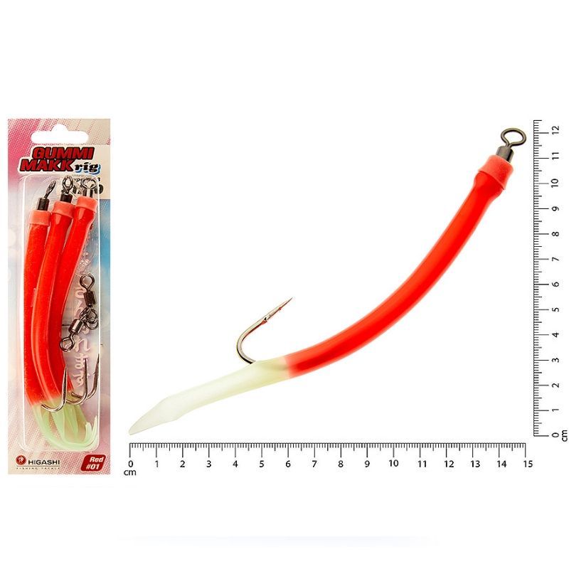 

Оснастка Higashi Gummi Makk rig SB3 #01 Red #12-0, Красный, Gummi Makk rig SB3