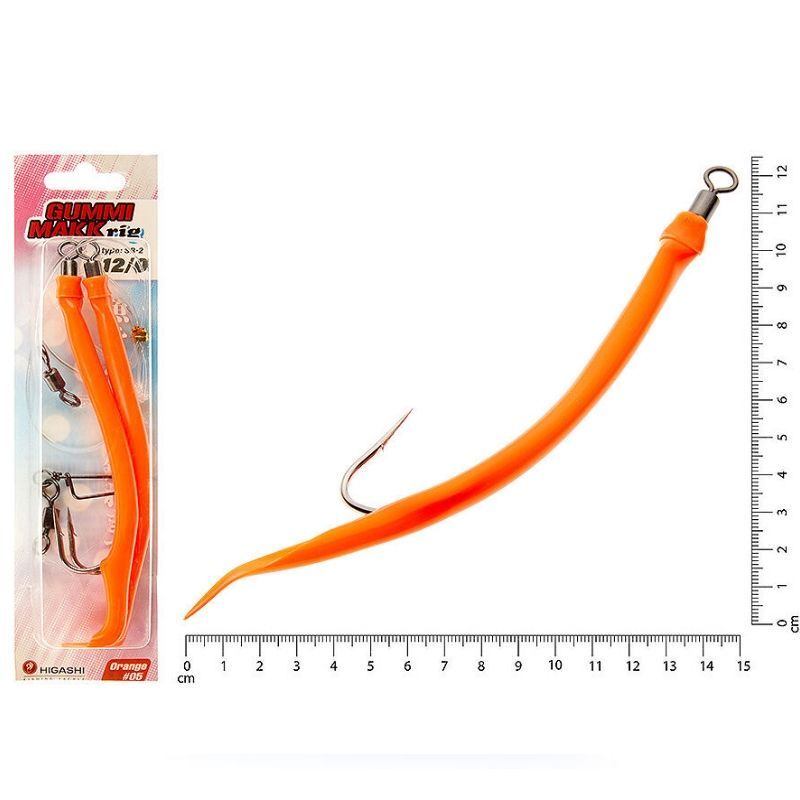 

Оснастка Higashi Gummi Makk rig SB2 #05 Orange #12-0, Оранжевый, Gummi Makk