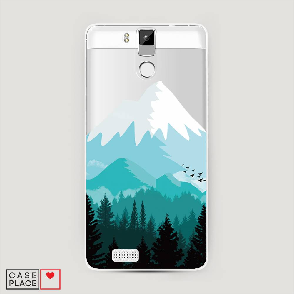 

Чехол на Oukitel K6000 Pro "Синяя снежная гора", Белый;голубой, 230150-2