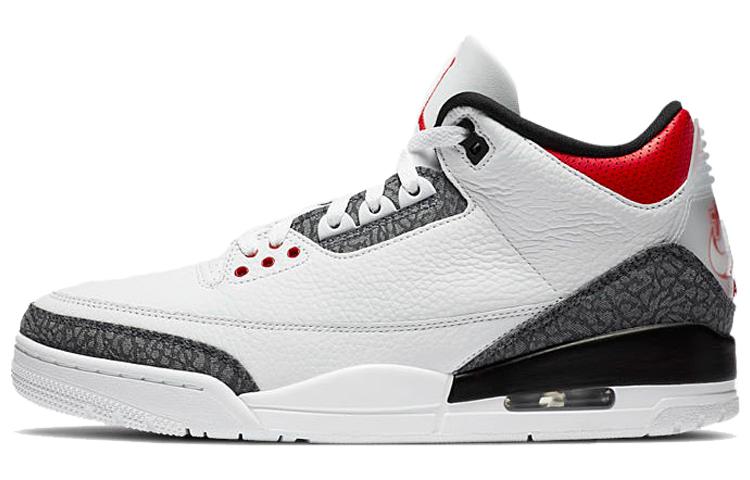 

Кеды унисекс Jordan Air Jordan 3 se-t jp denim fire red белые 45.5 EU, Белый, Air Jordan 3 se-t jp denim fire red