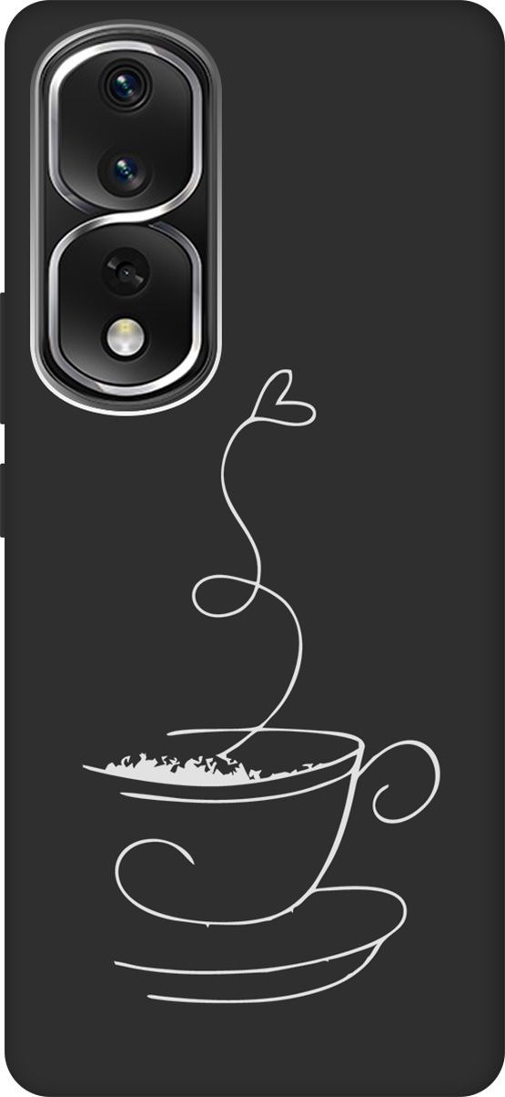 

Чехол на Honor 80 Pro с 3D принтом "Coffee Love W" черный, Черный;белый, 159105