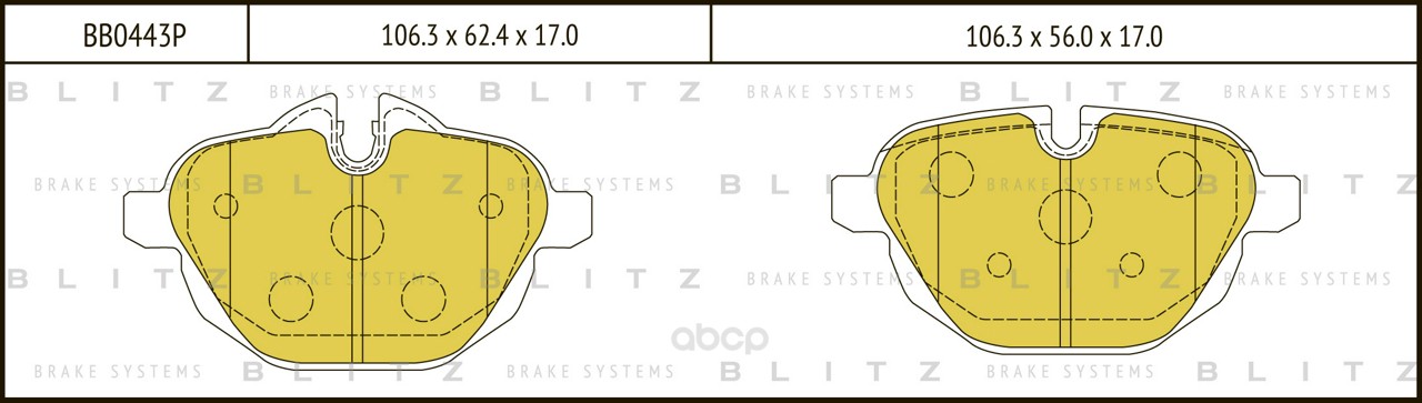 

Тормозные колодки BLITZ задние дисковые bb0443p