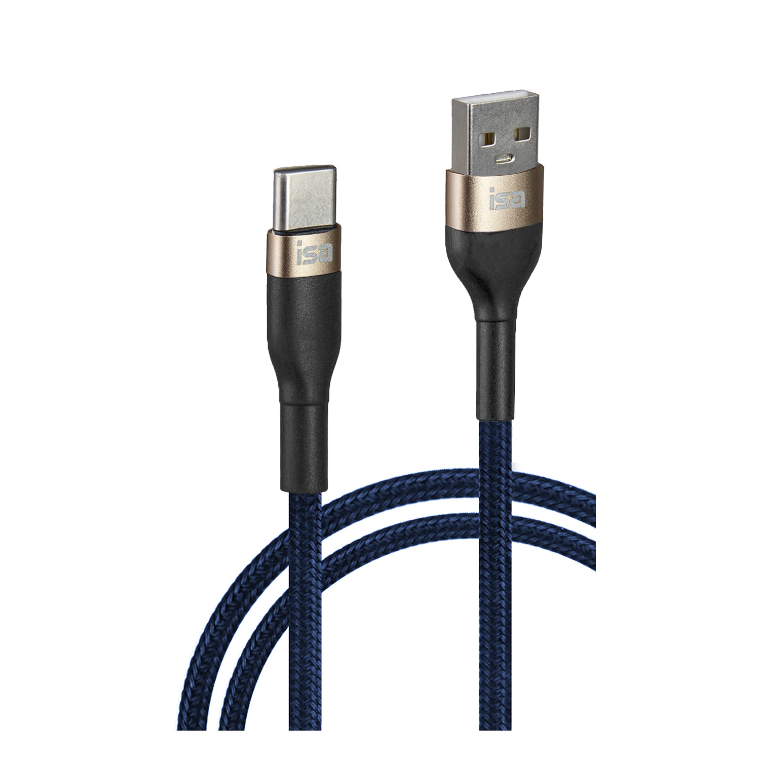 Кабель USB Type-C 1m 5V 2A BX-5 ISA сине-золотой (IS111894)