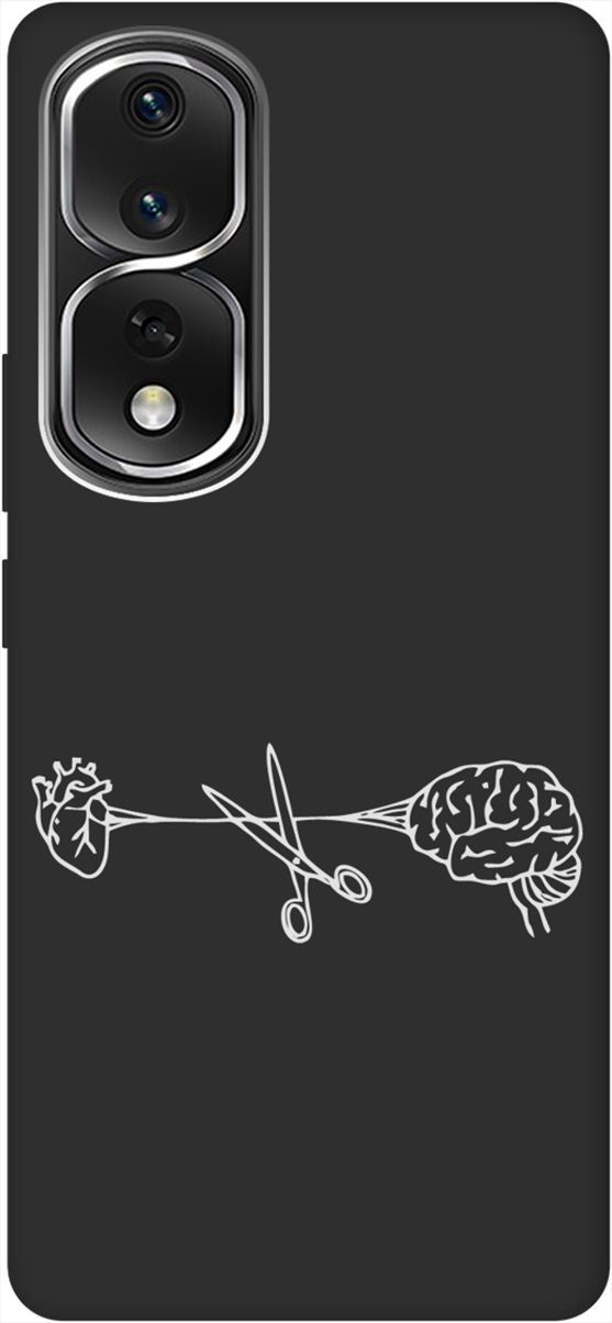 

Матовый Soft Touch Чехол на Honor 80 Pro с 3D принтом "Cut It W" черный, Черный;белый, 159105