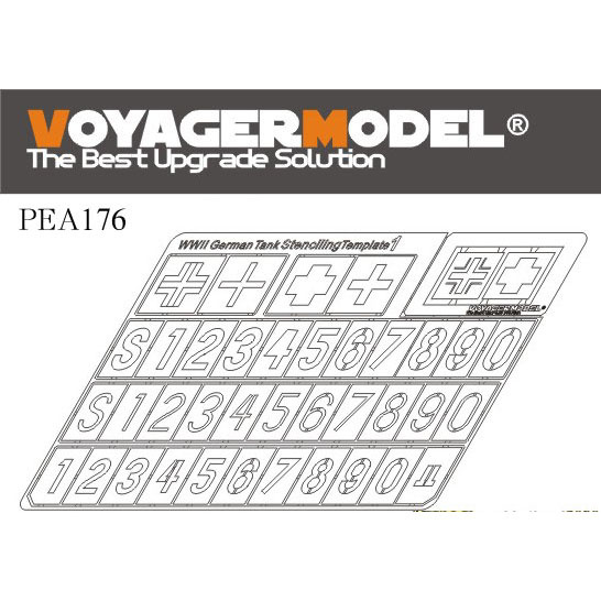 

Технадписи Voyager Model 1/35 Немецкого танка времен Второй мировой войны PEA176, Однотонный