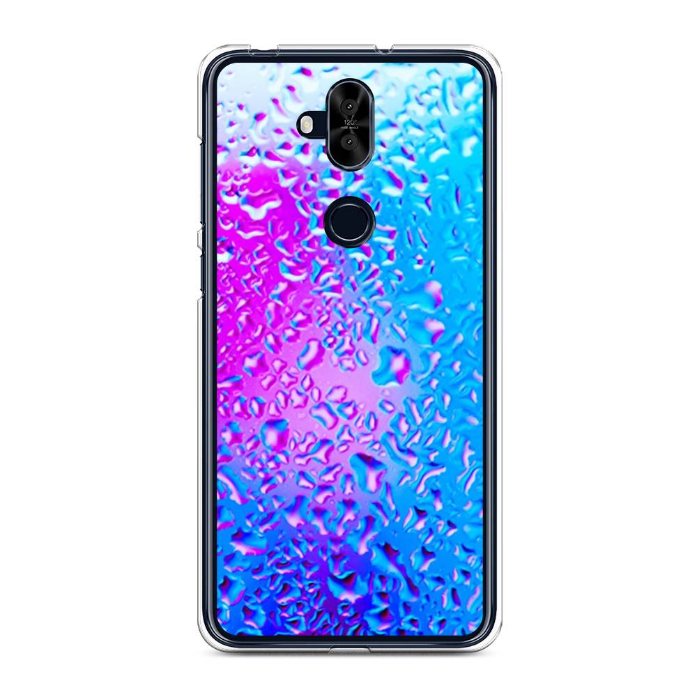 

Чехол для Asus Zenfone 5 Lite (ZC600KL) "Капли на стекле", Голубой;розовый, 43150-3