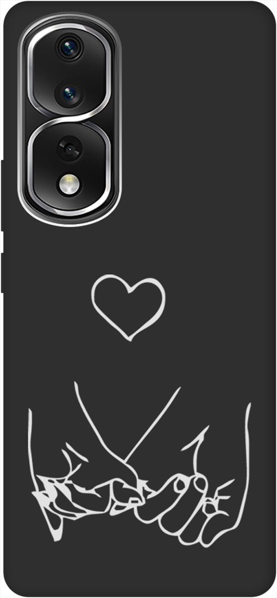 

Чехол на Honor 80 Pro с 3D принтом "Lovers Hands W" черный, Черный;белый, 159105