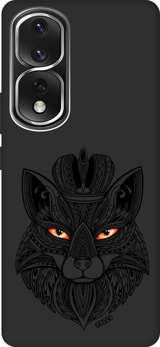 

Матовый Soft Touch Чехол на Honor 80 Pro с 3D принтом "Fox Queen" черный, Черный;белый, 159104