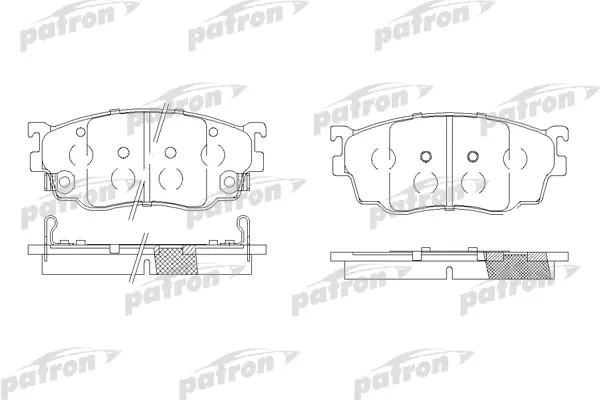 

Колодки тормозные дисковые передн MAZDA: 323 F VI 01-04, 626 V 97-02, 626 V Hatchba PATRON