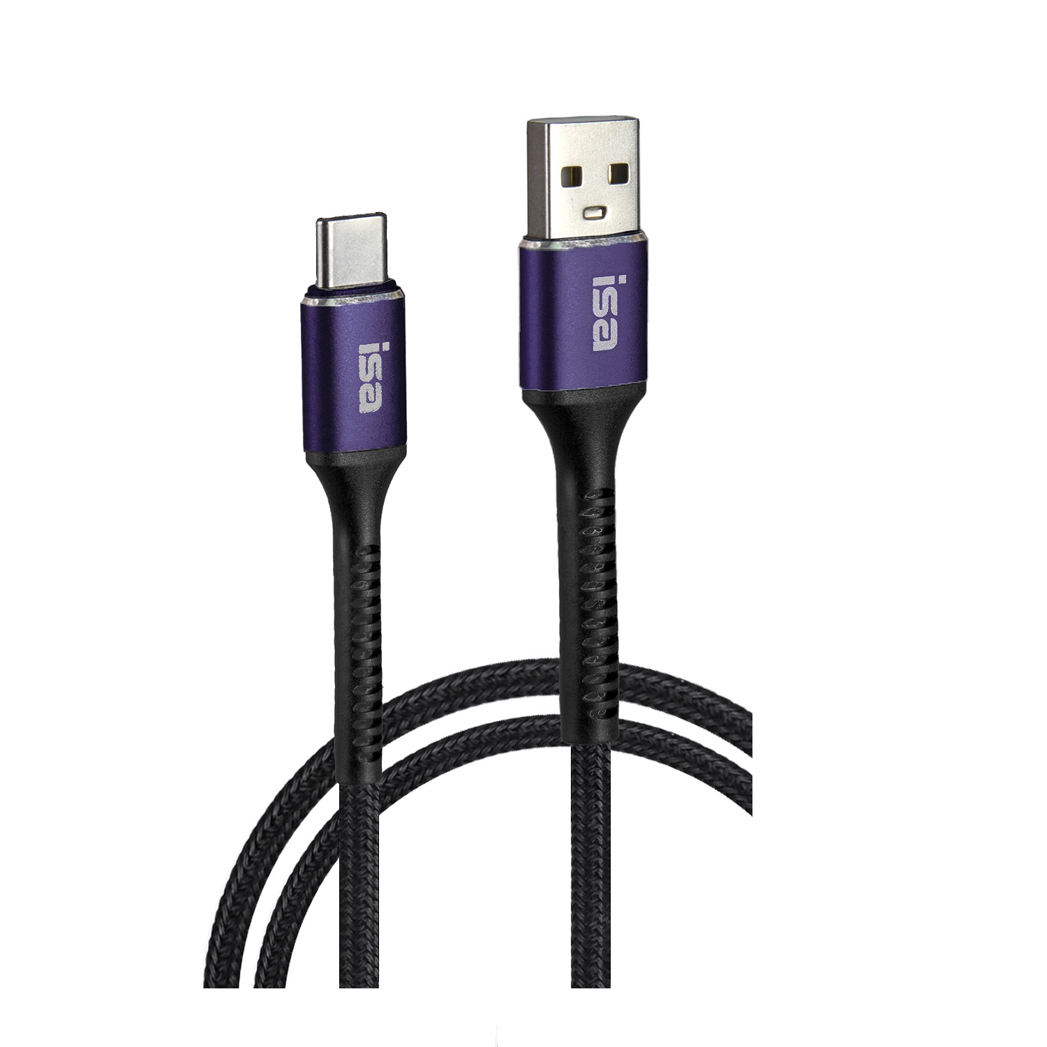 Кабель USB Type-C 1m 5V 2A BX-6 ISA черно-фиолетовый (IS111896)