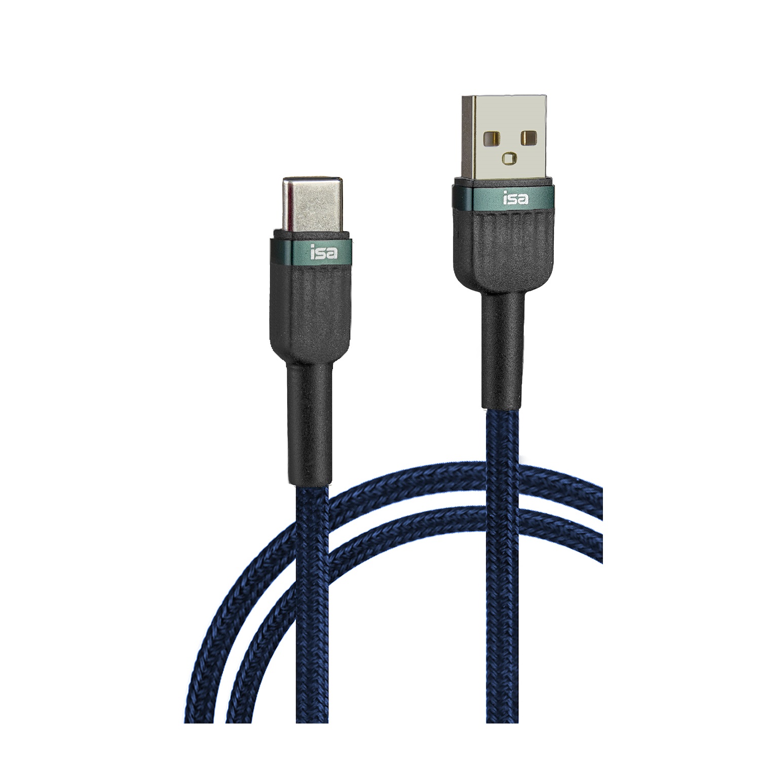 Кабель USB-Type-C 1m 5V 2A BX-7 ISA черно-зеленый (IS111899)