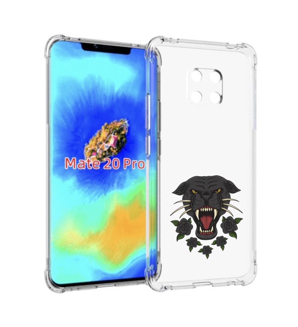 

Чехол MyPads Пантера для Huawei Mate 20 Pro/Mate 20 RS 6.39, Прозрачный, Tocco