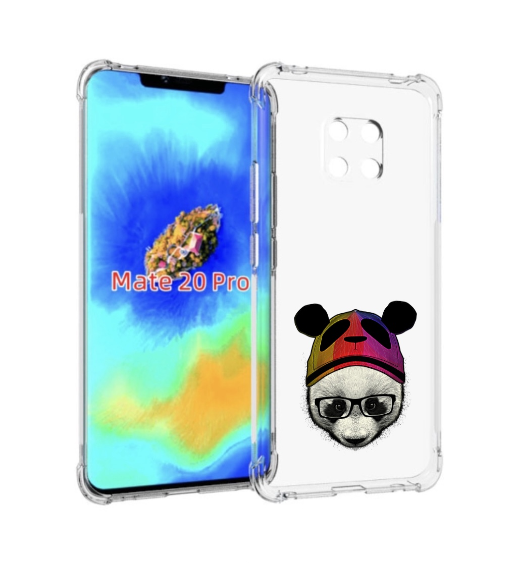 

Чехол MyPads Панда в шапке для Huawei Mate 20 Pro/Mate 20 RS 6.39, Прозрачный, Tocco