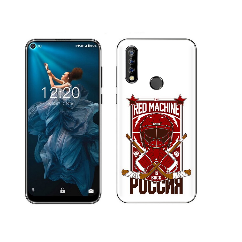 

Чехол MyPads Tocco для Oukitel C17 Pro хоккей россия, Прозрачный, Tocco