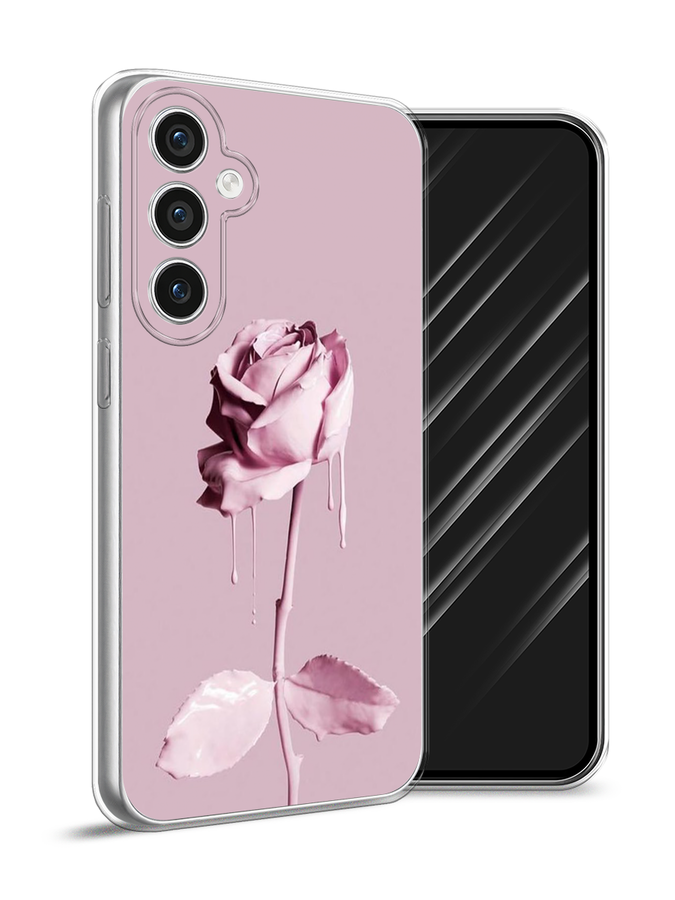 

Чехол Awog на Samsung Galaxy S23 FE 5G "Роза в краске", Белый;розовый, 2108450-1