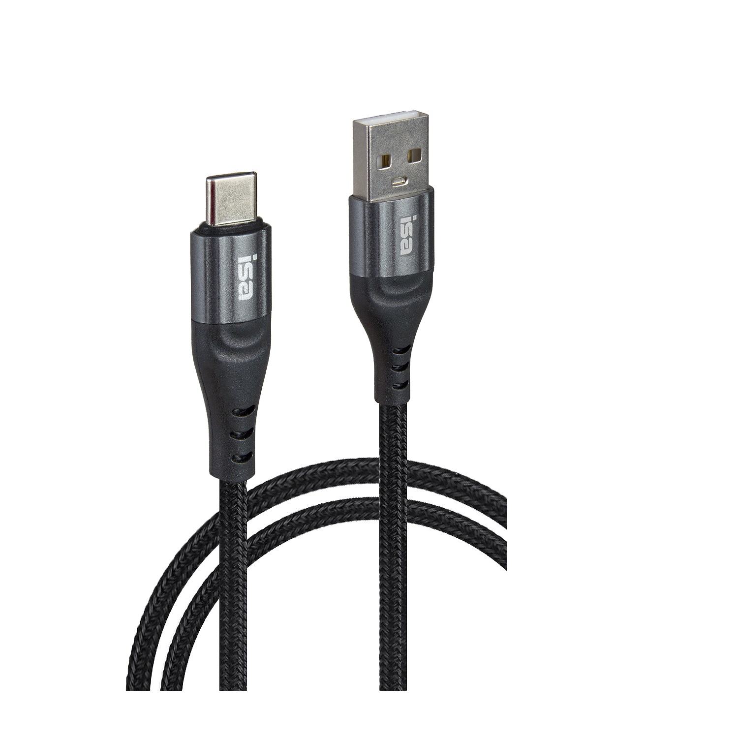 Кабель USB Type-C 1m 5V 2A BX-2 ISA черный-серый (IS111884)