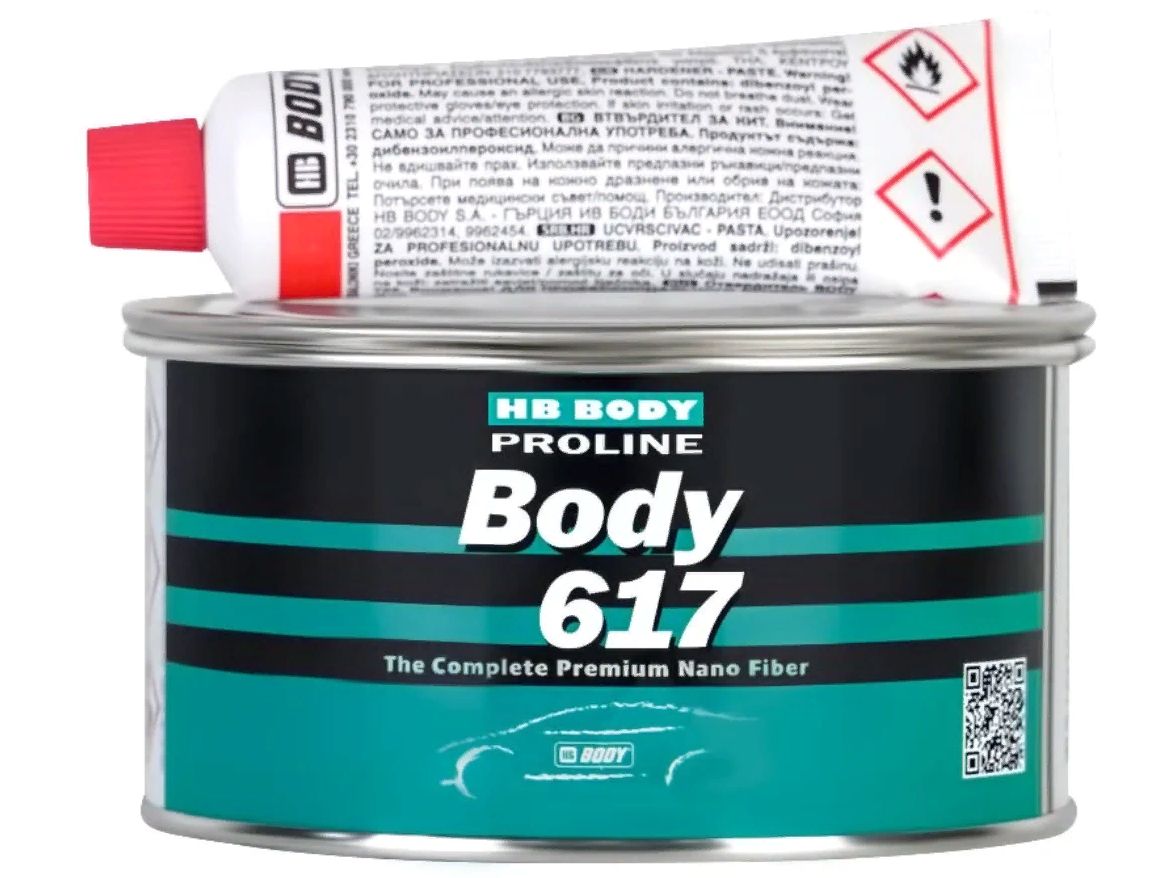 Шпатлевка BODY 617 Proline NANO FIBER POLYESTER Filler (1кг) BODY 6170600001