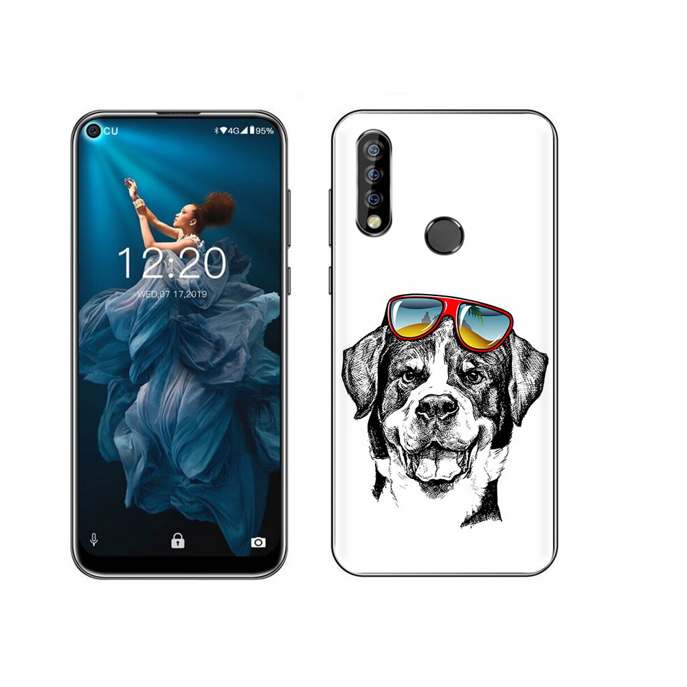 

Чехол MyPads Tocco для Oukitel C17 Pro счастливая собака, Прозрачный, Tocco