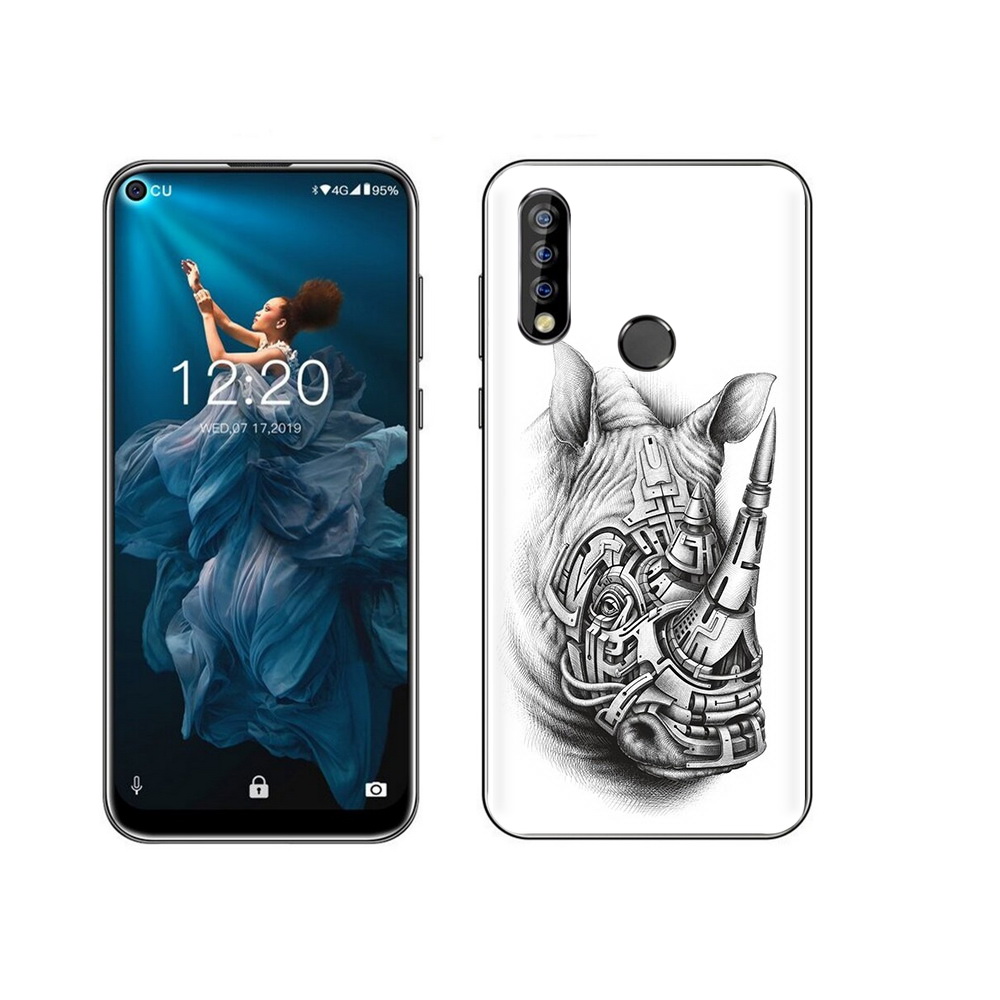 

Чехол MyPads Tocco для Oukitel C17 Pro стальной носорог, Прозрачный, Tocco