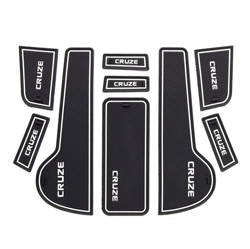 Противоскользящие коврики JDM, Chevrolet Cruze, Бело-черные