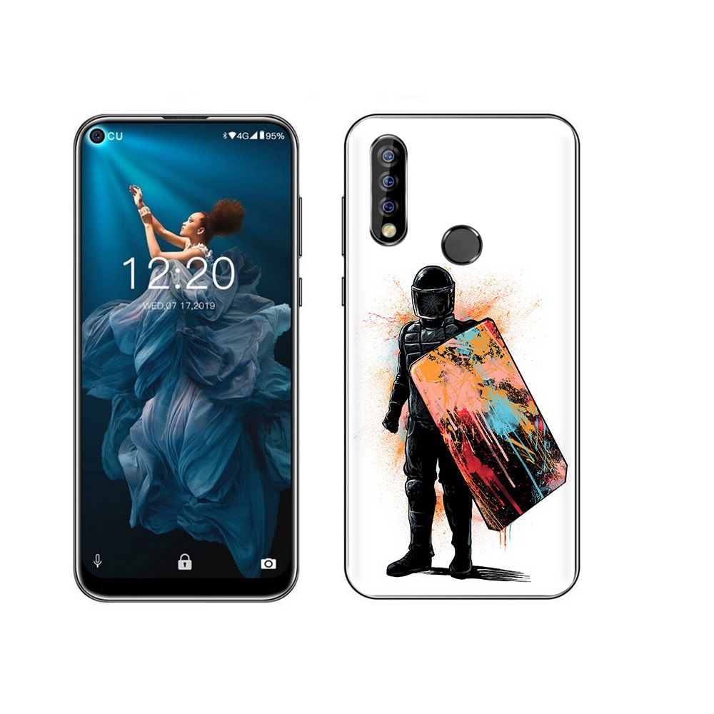 

Чехол MyPads Tocco для Oukitel C17 Pro солдат с красочным щитом, Прозрачный, Tocco