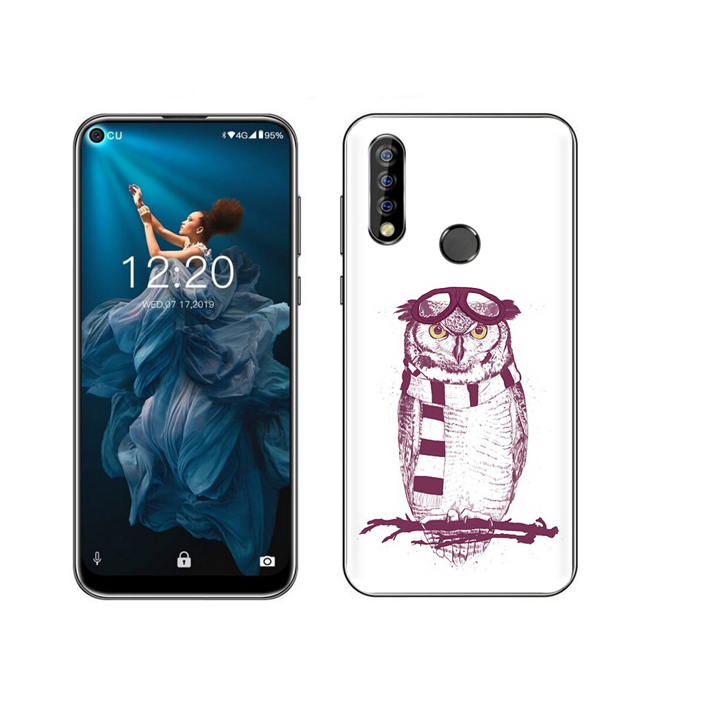

Чехол MyPads Tocco для Oukitel C17 Pro сова-летчик, Прозрачный, Tocco