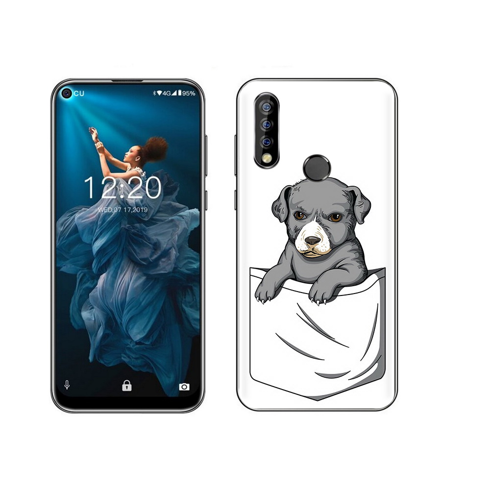 

Чехол MyPads Tocco для Oukitel C17 Pro собачка в кармане, Прозрачный, Tocco