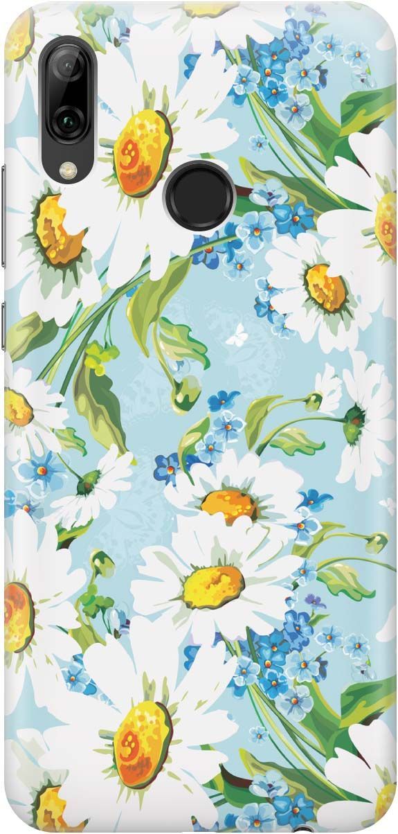 

Чехол на Honor 10 Lite/Huawei P Smart (2019) "Поле ромашек", Белый;голубой, 344