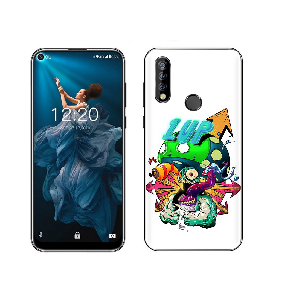 

Чехол MyPads Tocco для Oukitel C17 Pro сильный гриб абстракция, Прозрачный, Tocco