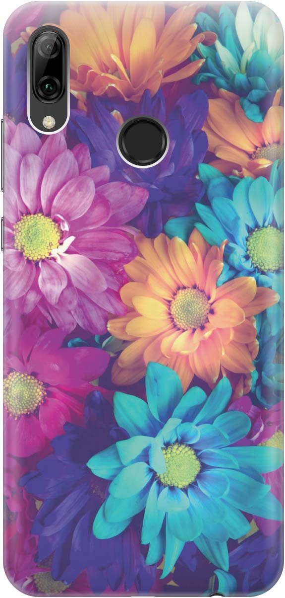 

Чехол на Honor 10 Lite/Huawei P Smart (2019) "Много цветов", Голубой;розовый, 344