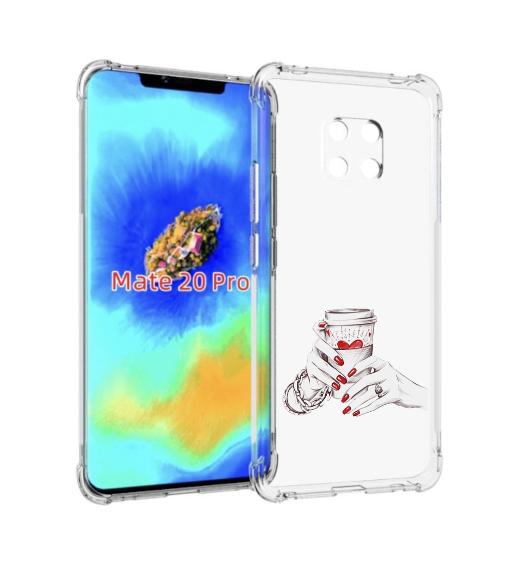 

Чехол MyPads Любовный-стакан для Huawei Mate 20 Pro/Mate 20 RS 6.39, Прозрачный, Tocco