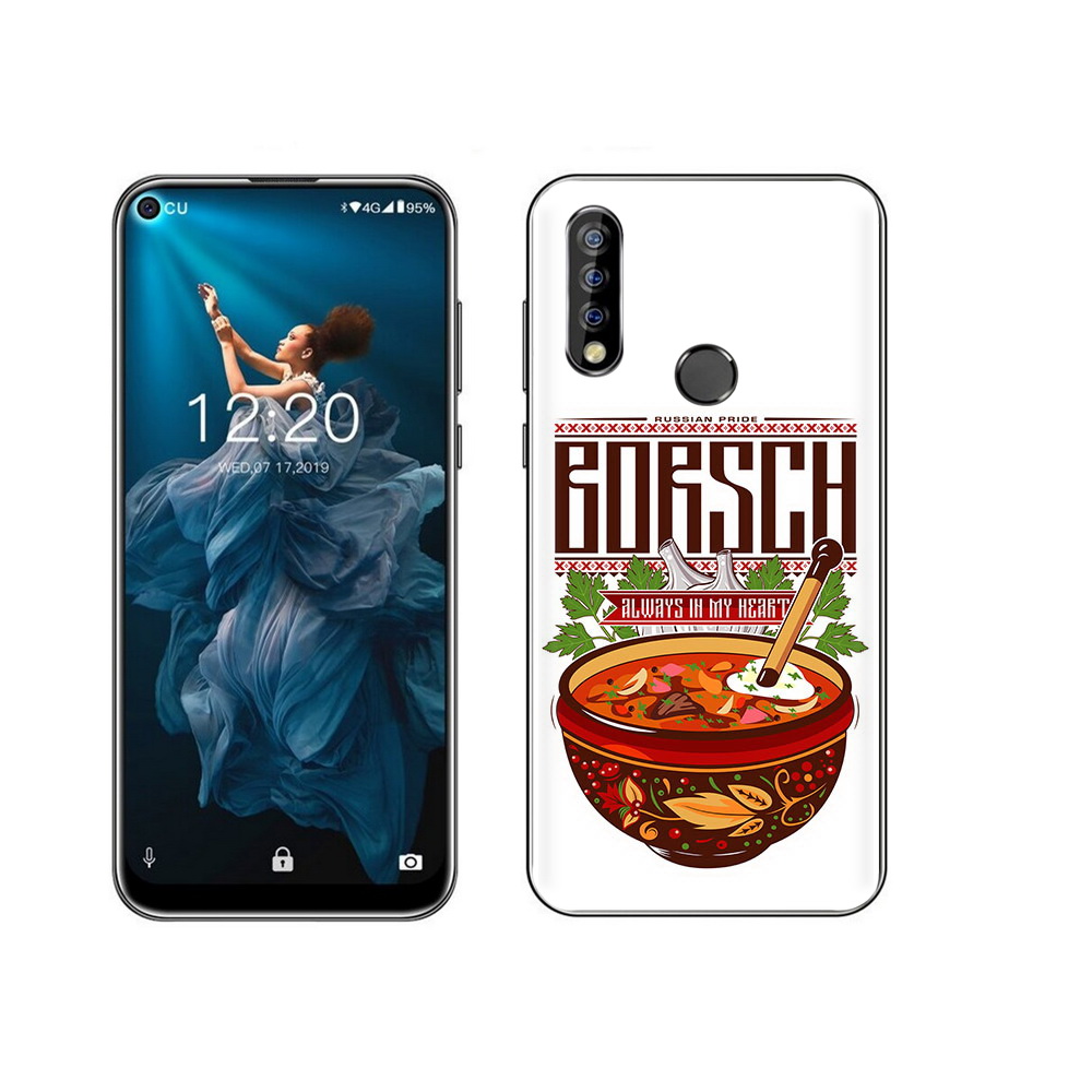 

Чехол MyPads Tocco для Oukitel C17 Pro русский борщ, Прозрачный, Tocco