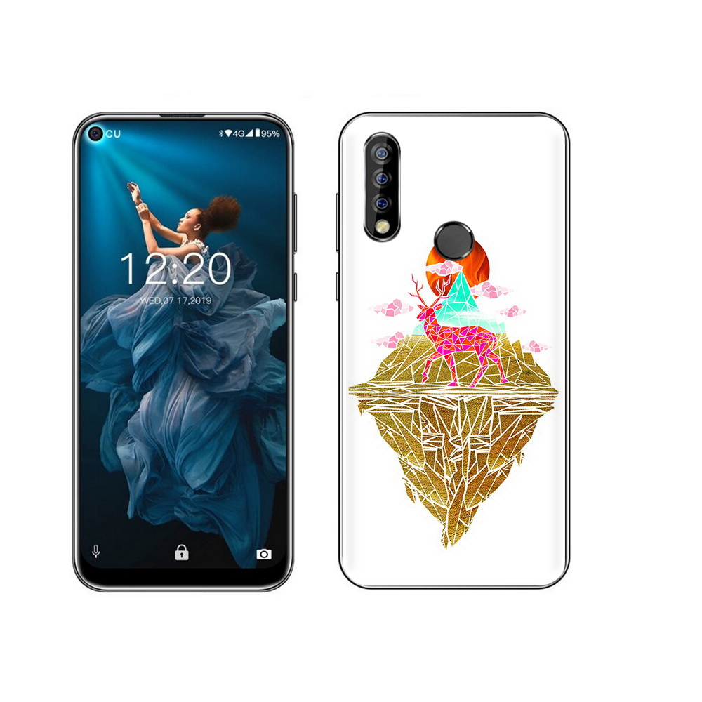 

Чехол MyPads Tocco для Oukitel C17 Pro розовый олень абстракция, Прозрачный, Tocco