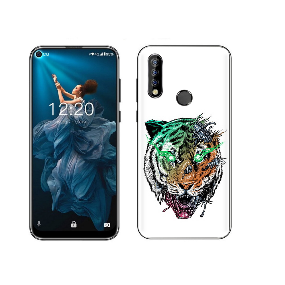 

Чехол MyPads Tocco для Oukitel C17 Pro робо-тигр, Прозрачный, Tocco