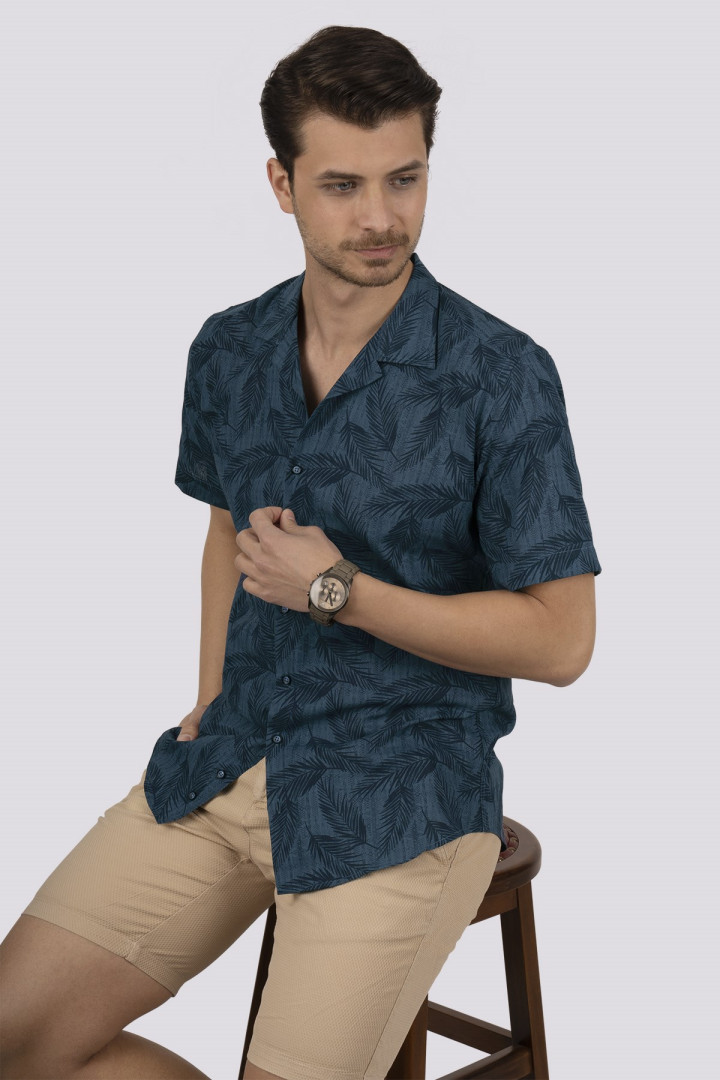 Рубашка мужская Etikmen 155 синяя S (доставка из-за рубежа)