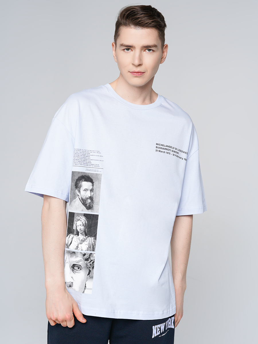 

Футболка мужская ТВОЕ 90568 голубая XL, 90568