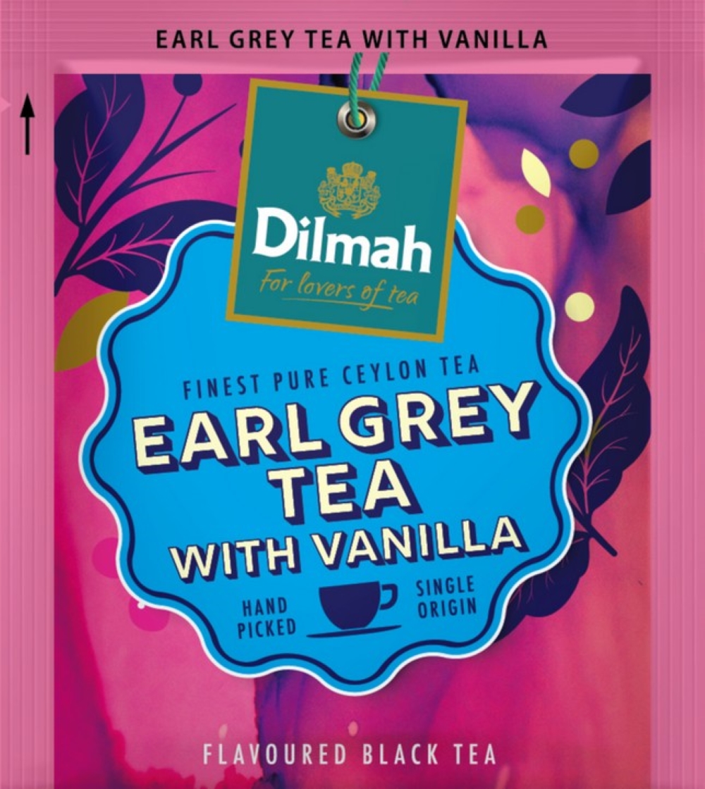 Чай черный Dilmah Ceylon Earl Grey Vanilla в пакетиках, 100 шт