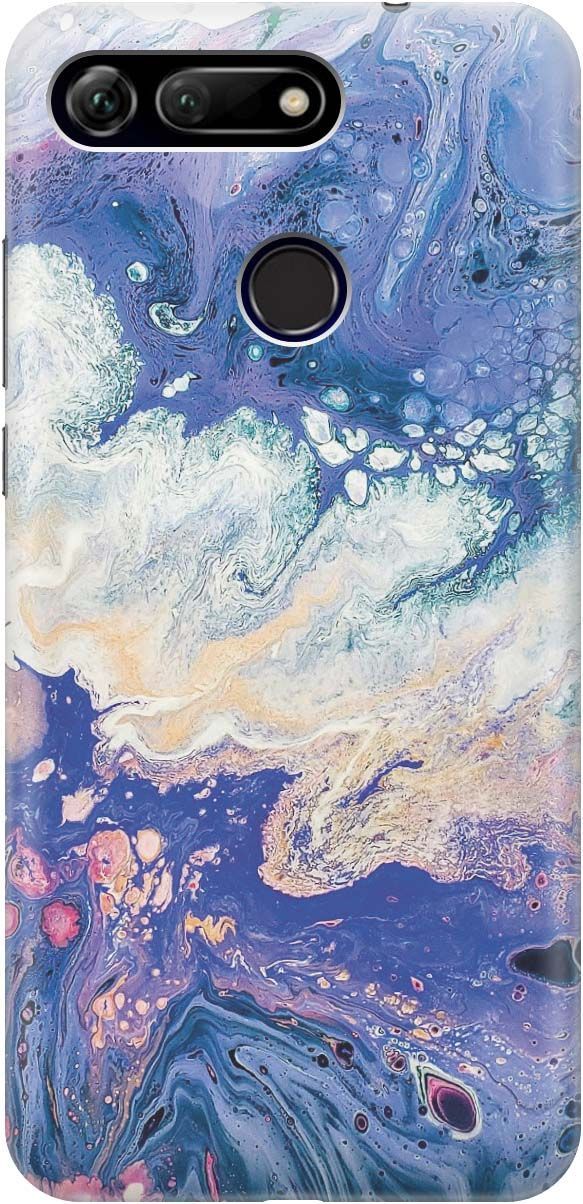 

Силиконовый чехол на Honor View 20 (V20) с принтом "Фиолетовый мрамор", Белый;желтый, 339