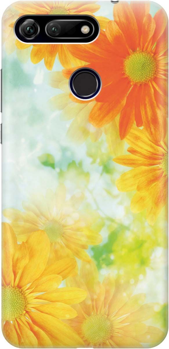 

Силиконовый чехол на Honor View 20 (V20) с принтом "Оранжевые цветы", Желтый;зеленый, 339