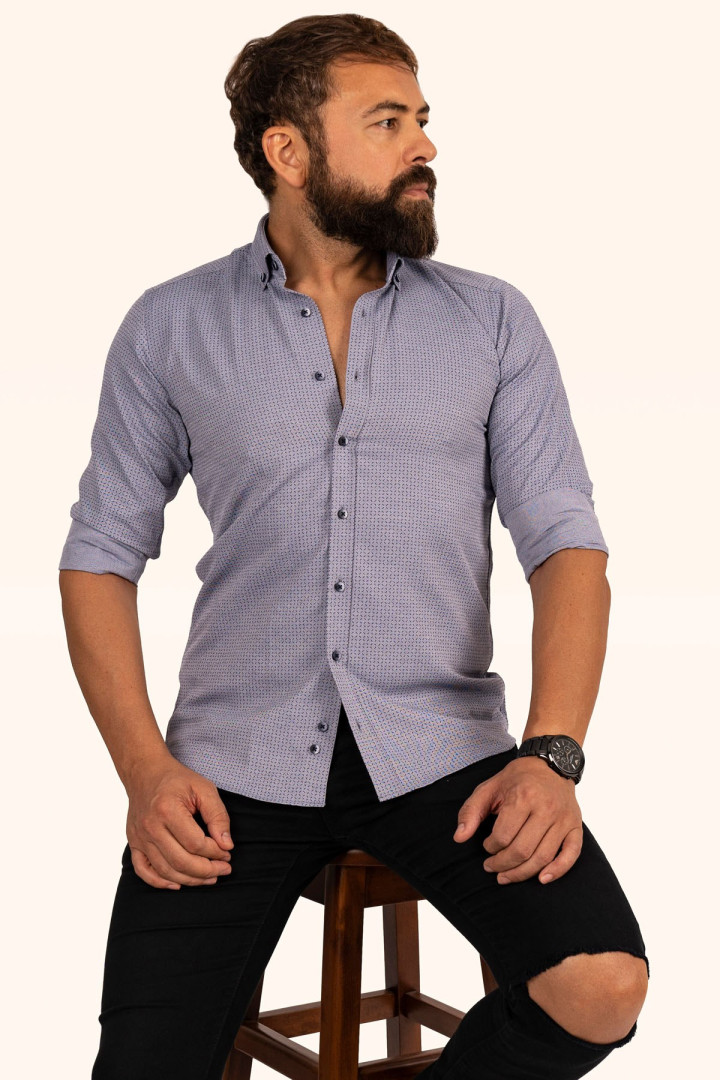 

Рубашка мужская Etikmen 43 серая S (доставка из-за рубежа), Серый, 43