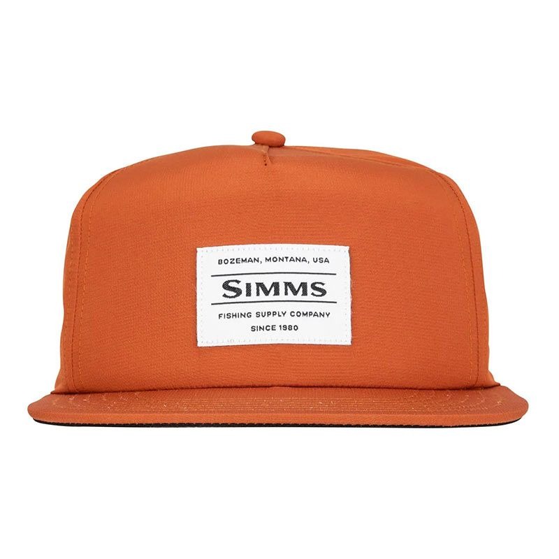 Бейсболка мужская Simms Unstructured Flat Brim Cap simms orange, one size